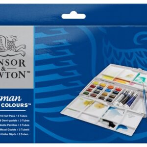 Cotman Water Colour Paintingbox Plus - 16 half pans