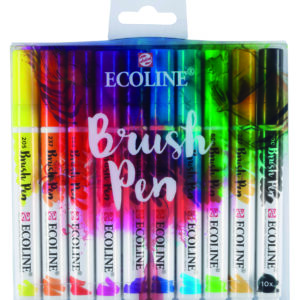 Ecoline brush pen set 10 stk.