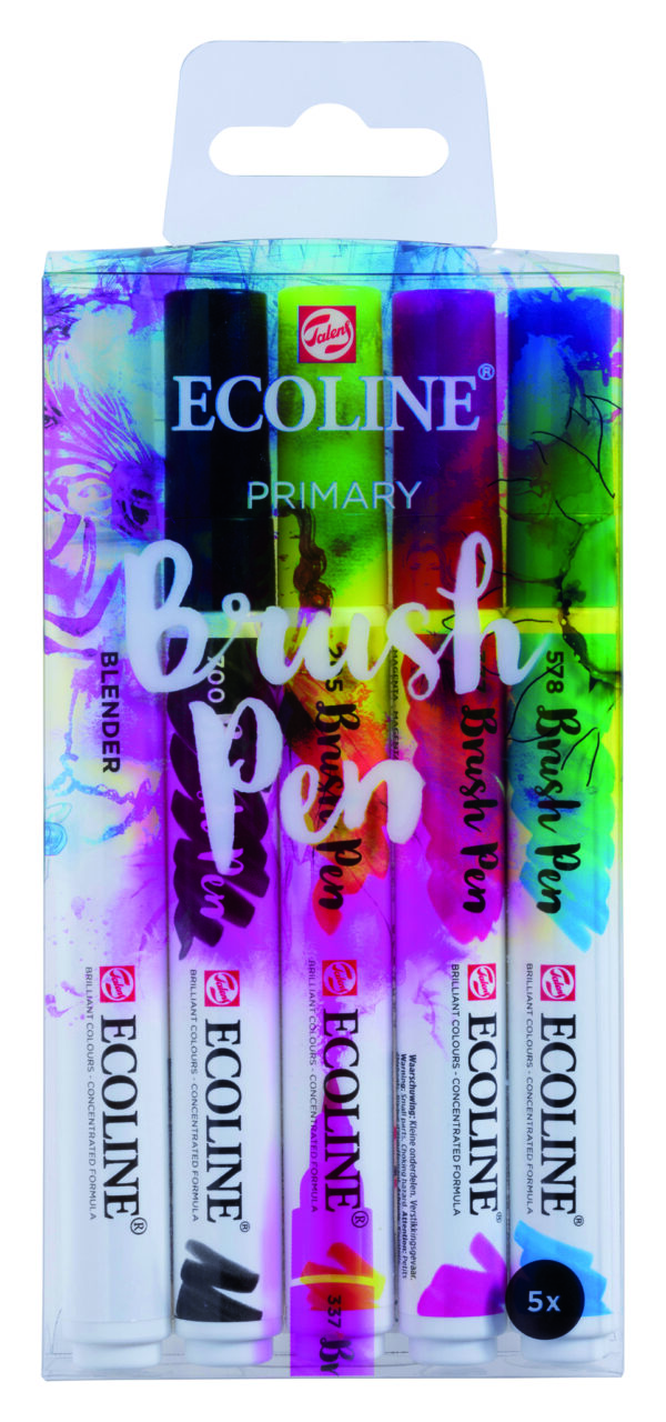Ecoline Primary Brush 5 Pen Set