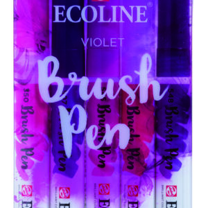 Ecoline Violet Brush 5 Pen Set