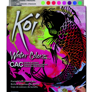 Koi Water Colors Sketch Box Metallic 24