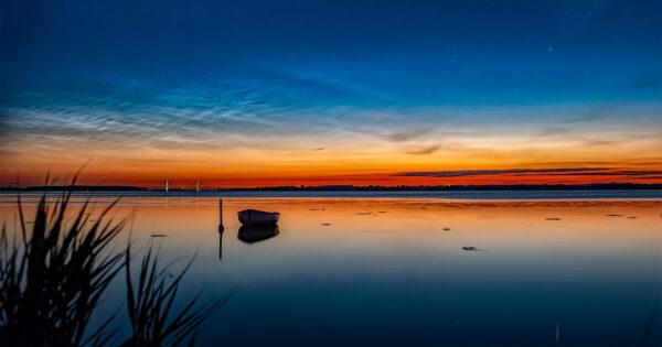 B?d i solnedgang af Clearsky Astrofoto Illux Art shop - Fotokunst - Clearsky Astrofoto