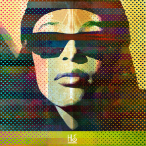 Aaliyah af Helt Sort Illux Art shop - Grafisk kunst - Helt Sort