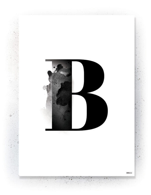 Plakat / Canvas / Akustik: Bogstavet B (Black) Plakater > Sort / Hvid plakater
