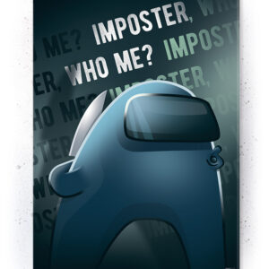 Plakat / Canvas / Akustik: Blue Imposter / Among Us (Gamer) Plakater > Børne plakater