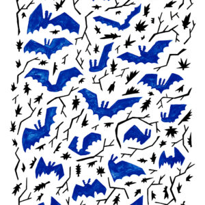 Blue Night af Mormor Illux Art shop - Illux Art nyheder - Grafisk kunst - Maleri kunsttryk - Kids Art - Mormor - Mormor - Mormor