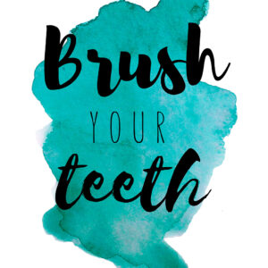 Brush your teeth - Turkis af Pluma Posters Illux Art shop - Illux Art nyheder - Grafisk kunst - Pluma Posters