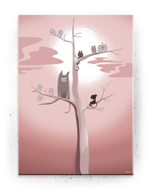 Plakat / Canvas / Akustik: Katte træ (Fantasifulde Væsner) Plakater > Børne plakater