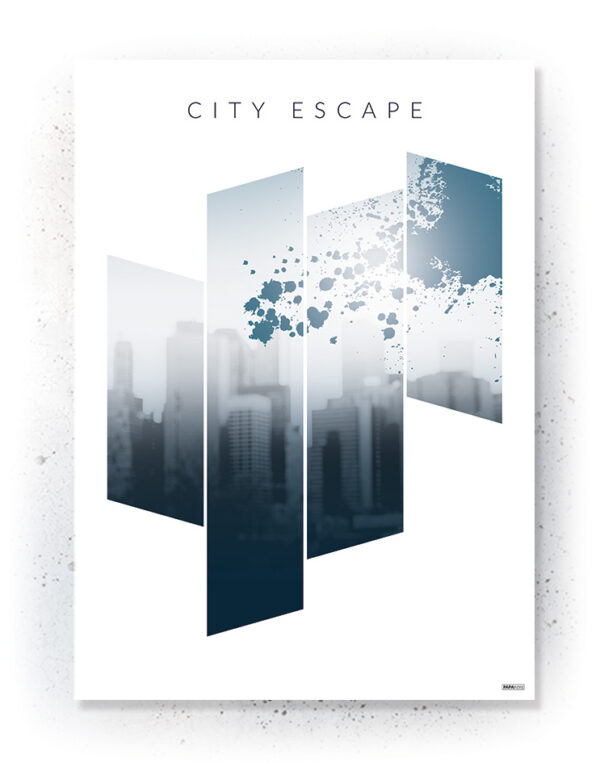 Plakat / Canvas / Akustik: City Escape (Indigo) Artworks > Populær