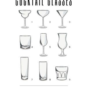 Cocktail glasses af Pluma Posters Illux Art shop - Illux Art nyheder - Grafisk kunst - Pluma Posters