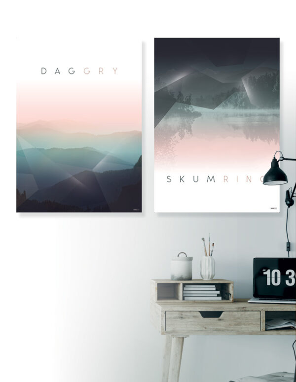 Plakat / canvas / akustik sæt: Daggry & Skumring (Bright) Artworks > Beautiful