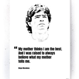 Plakat / Canvas / Akustik: Diego Maradona (Quote Me) Plakater > Plakater med typografi