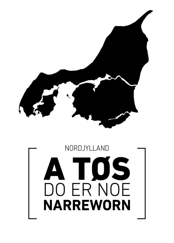 Nordjylland silhouette af Rikke Axelsen Illux Art shop - Illux Art nyheder - Grafisk kunst - Rikke Axelsen - Kort