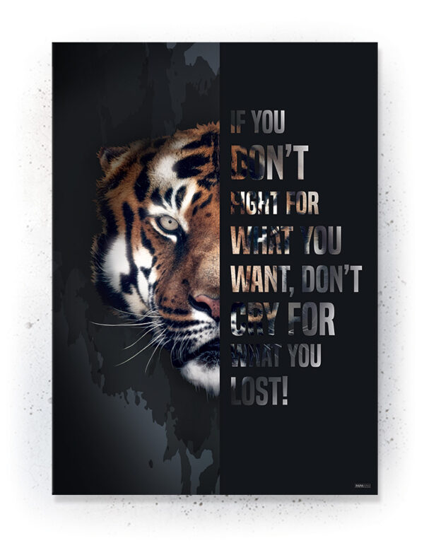 Plakat / Canvas / Akustik: Don't Cry for what you Lost (Quote Me) Plakater > Plakater med typografi
