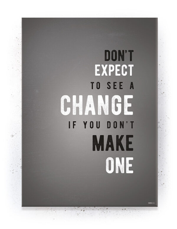 Plakat / Canvas / Akustik: Don't expect to see a change (Quote Me) Plakater > Plakater med typografi