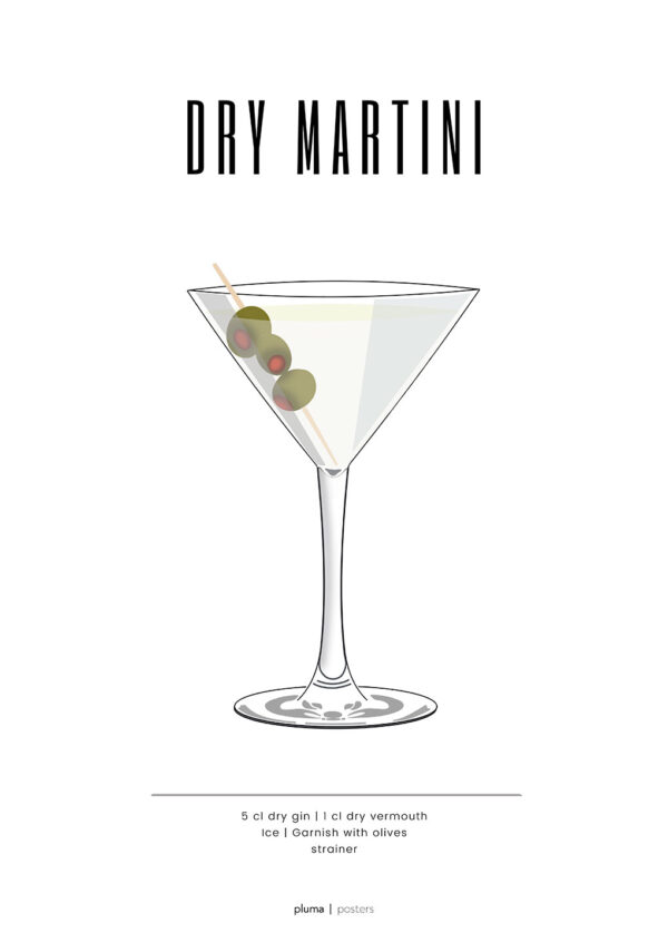 Dry Martini af Pluma Posters Illux Art shop - Illux Art nyheder - Grafisk kunst - Pluma Posters