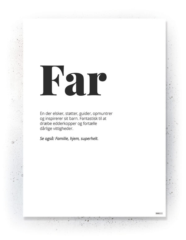 Plakat / Canvas / Akustik: Far (Quote Me) Plakater > Plakater med typografi