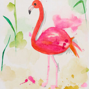 Flamingo af Et Lille Atelier Illux Art shop - Maleri kunsttryk - Kids Art - Et Lille Atelier - Et Lille Atelier