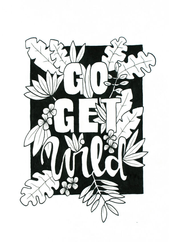 Go get wild af Nanna N?r Illux Art shop - Grafisk kunst - Kids Art - Nanna N?r