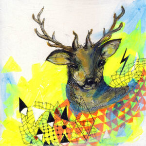 Neon deer af Charmaine Olivia Illux Art shop - Maleri kunsttryk - Charmaine Olivia
