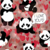 Panda loves you af Illux Kids Illux Art shop - Kids Art - Illux Kids