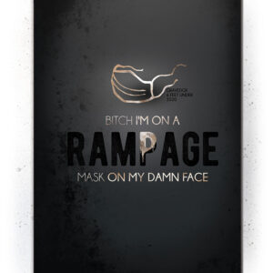 On a Rampage - Mask on my (Black Gold) - plakat eller Lærredsprint Plakater > Sort / Hvid plakater