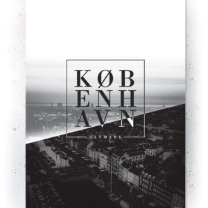 Plakat / Canvas / Akustik: København / Tekst (Black) Plakater > Sort / Hvid plakater