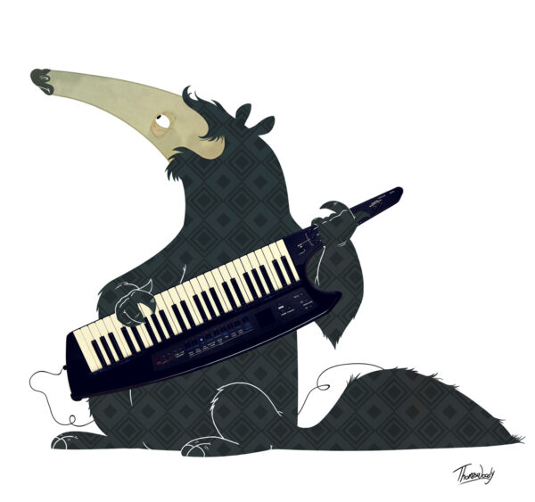 Keytar Anteater af ThomasWoody Illux Art shop - Grafisk kunst - Thomas Woody