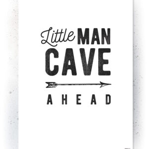 Plakat / Canvas / Akustik: Little Man Cave (Black) Plakater > Sort / Hvid plakater