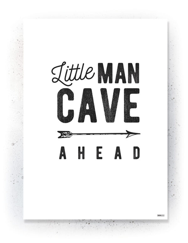 Plakat / Canvas / Akustik: Little Man Cave (Black) Plakater > Sort / Hvid plakater