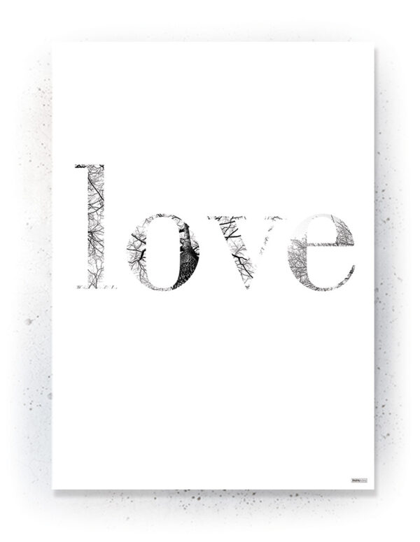Plakat / Canvas / Akustik: LOVE (Black) Plakater > Sort / Hvid plakater