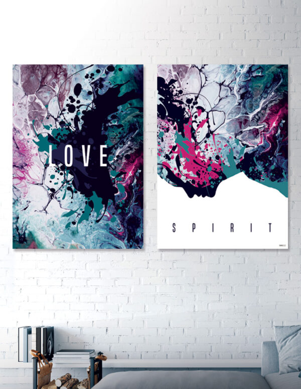 Plakat / canvas / akustik: Love & Spirit (Colorize / Love) Artworks > Artful