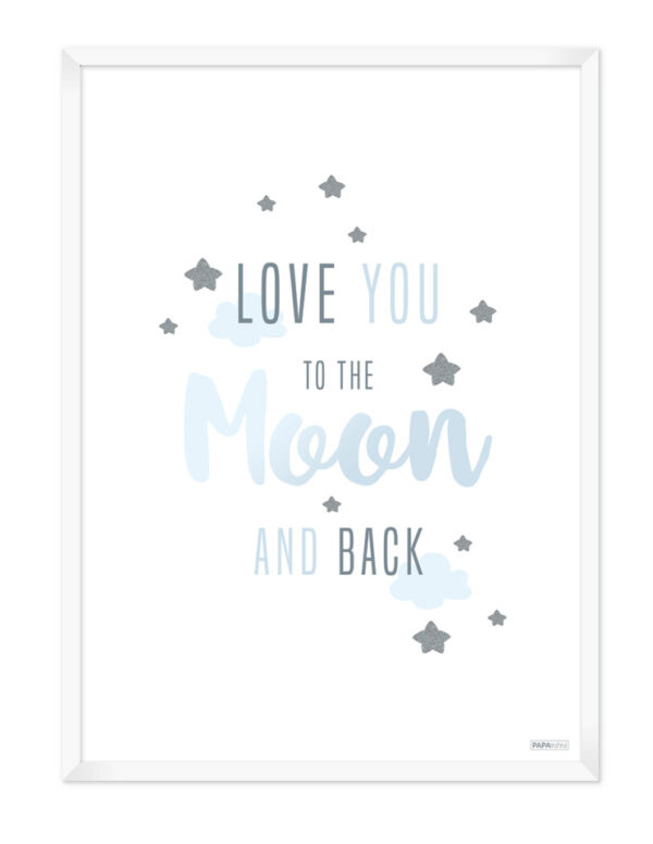 Plakat: Love you to the moon and back (Drengeværelset) Plakater > Børne plakater