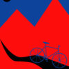 Mountainbike Blue af Justesen Plakater Illux Art shop - Illux Art nyheder - Grafisk kunst - Justesen Plakater
