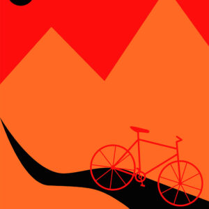 Mountainbike Orange af Justesen Plakater Illux Art shop - Illux Art nyheder - Grafisk kunst - Justesen Plakater