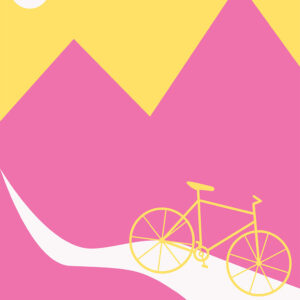 Mountainbike Yellow af Justesen Plakater Illux Art shop - Illux Art nyheder - Grafisk kunst - Justesen Plakater