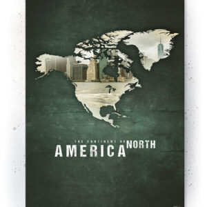 Plakat / Canvas / Akustik: North America (Continents of the World) Artworks > Populær