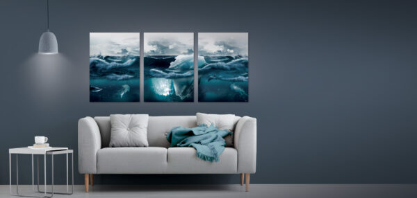 Plakat / Canvas / Akustik: Oceans II (Indigo) Artworks > Artful