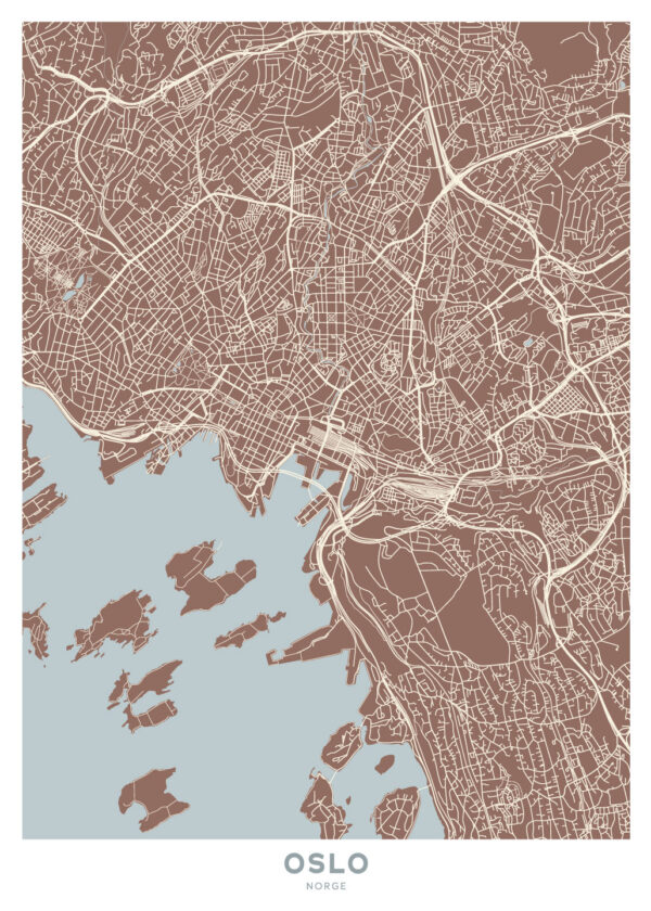 Oslo Kort af Illux Illux Art shop - Illux Art nyheder - Kort