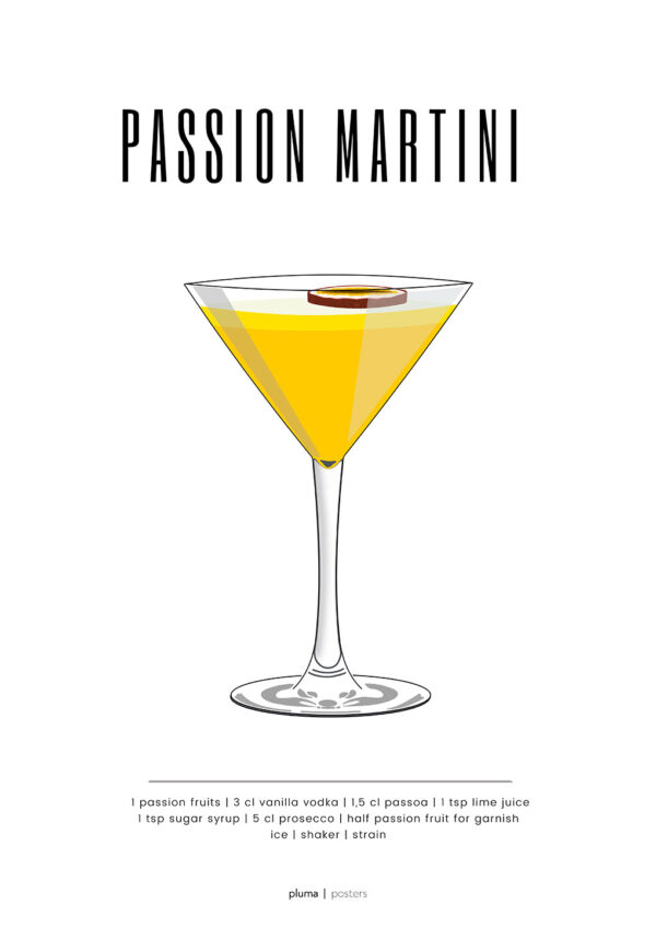 Passion Martini af Pluma Posters Illux Art shop - Illux Art nyheder - Grafisk kunst - Pluma Posters