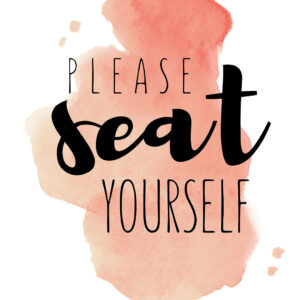 Please seat yourself - Gammelrosa af Pluma Posters Illux Art shop - Illux Art nyheder - Grafisk kunst - Pluma Posters