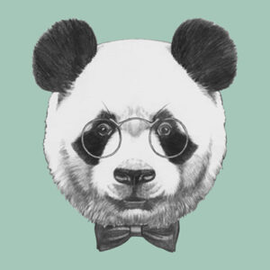 Plushy Panda af Illux Illux Art shop - Kids Art - Illux Kids