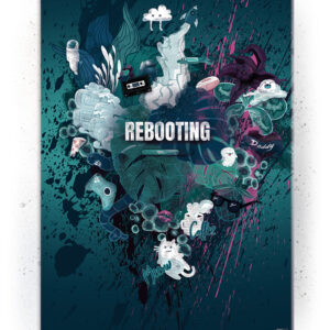 Plakat / Canvas / Akustik: Rebooting / Grøn (Gamer plakat) Plakater > Børne plakater
