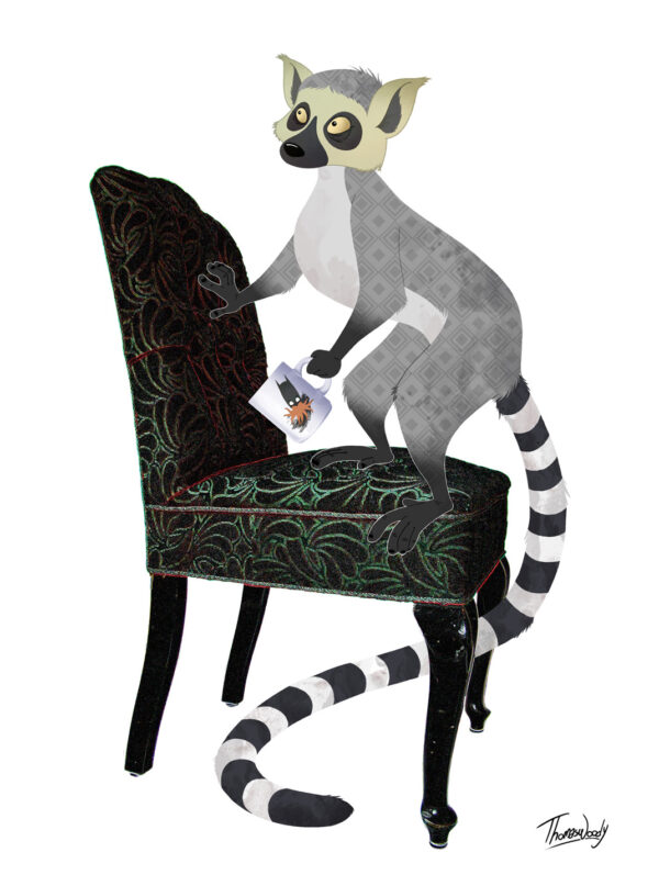 Ring tailed lemur af ThomasWoody Illux Art shop - Grafisk kunst - Thomas Woody