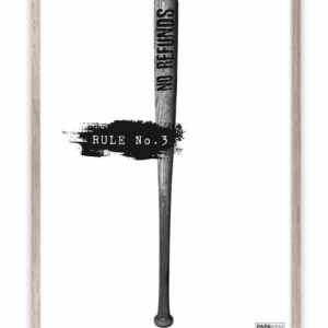 Plakat: Rule No. 3 (Baseball bat). Artworks > Populær