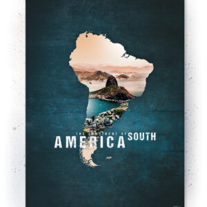 Plakat / Canvas / Akustik: South America (Continents of the World) Artworks > Populær