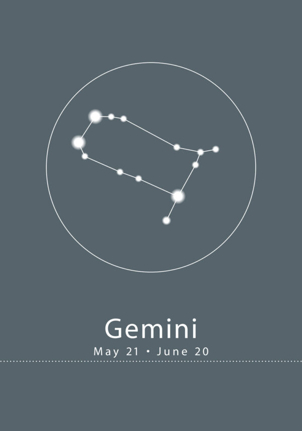 Stjernetegn - Gemini af Ten Valleys Illux Art shop - Grafisk kunst - Ten Valleys