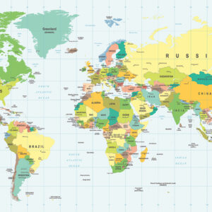 Stort verdenskort af Illux Illux Art shop - Illux Art nyheder - Kort