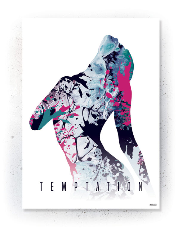 Plakat / canvas / akustik: Temptation - Kvindekrop / Blomster (Colorize / Love) Artworks > Artful