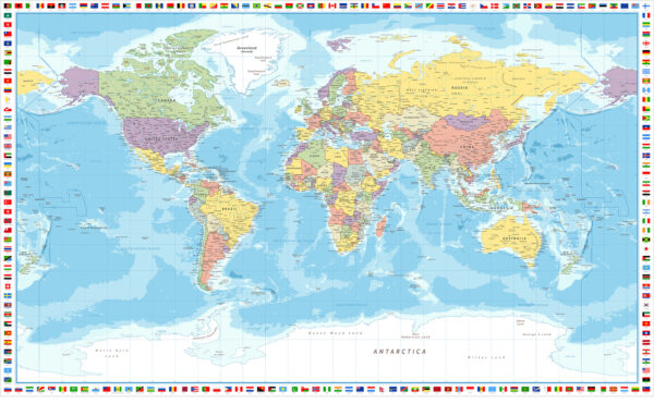 Verdenskort med flag af Illux Illux Art nyheder - Kort